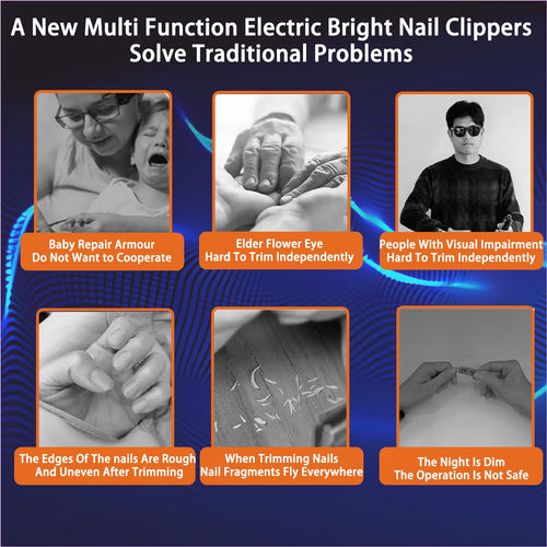 Electric nail clipper alternate angle