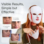 Home Use 7-Color Lights Led Facial Beauty Mask with Neck Anti Acne Skin Rejuvenation Whitening Beauty Instrument LED Face Mask