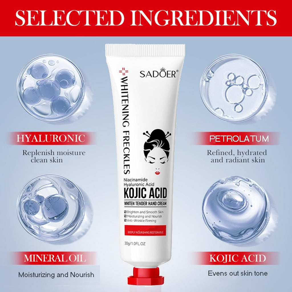 Kojic acid hand cream texture