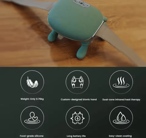 Shoulder and neck massager strap detail