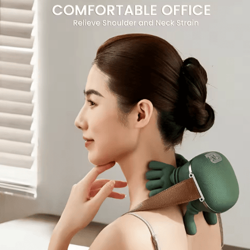 Shoulder and neck massager worn over the shoulders
